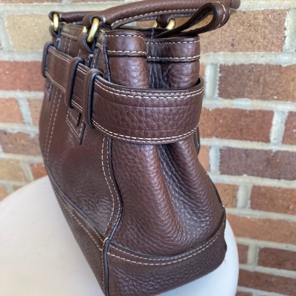 Coach Brown Hamptons Pebbled Leather Carry All (circa 2000s) - Picture 4 of 10